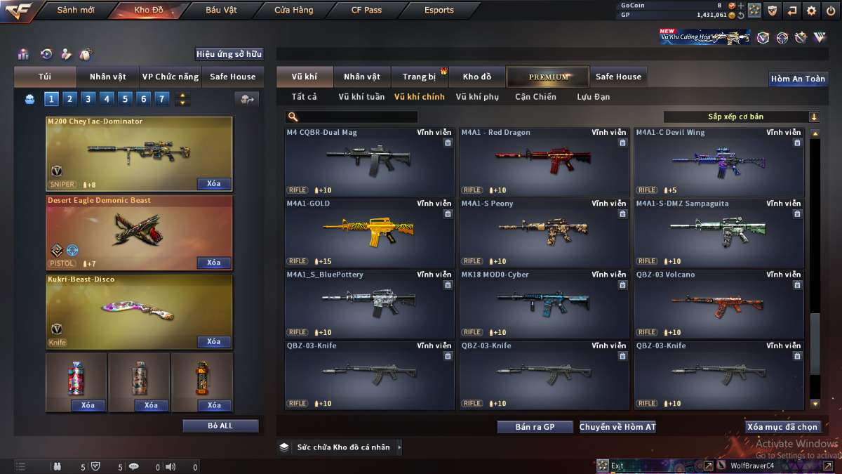 shop acc cf uy tin gia re